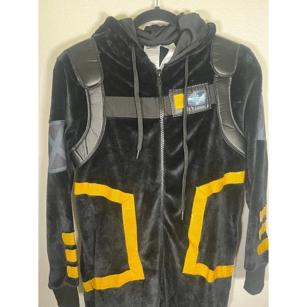 Fortnite Dark Voyager Union Suit Costume Teen Cosplay Halloween GamerHooded